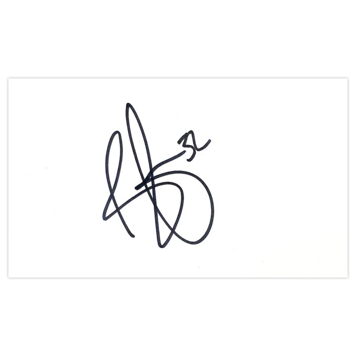 Signed Brendan Galloway White Card - MK Dons Autograph