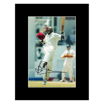 Signed Brian Lara Photo Display 16x12 - West Indies Cricket Autograph