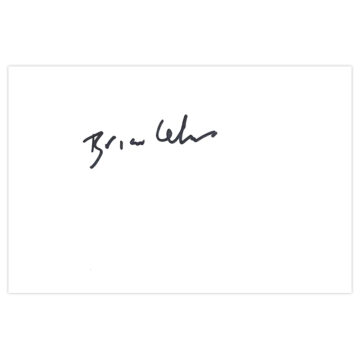 Signed Brian Lenihan White Card - Blackpool Autograph