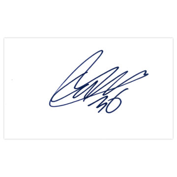 Signed Callum Burton White Card - Plymouth Argyle Autograph