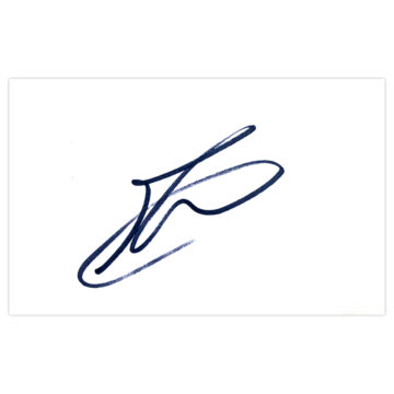 Signed Carlos Marchena White Card - Spain Autograph