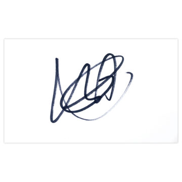 Signed Carlos Marchena White Card - Valencia Autograph