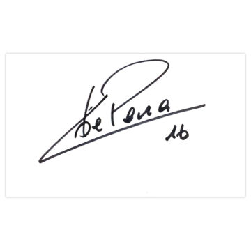 Signed Carlos de Pena White Card - Middlesbrough Autograph