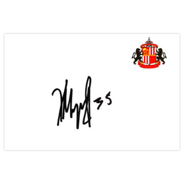 Signed Charalampos Mavrias White Card - Sunderland Autograph