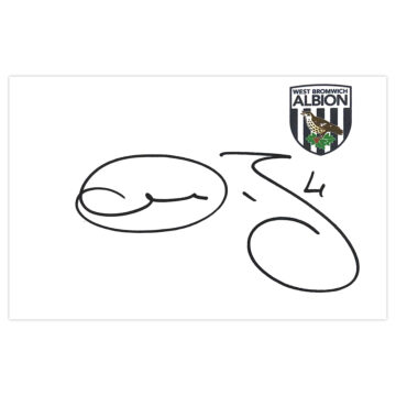 Signed Chris Baird White Card - West Bromwich Albion Autograph