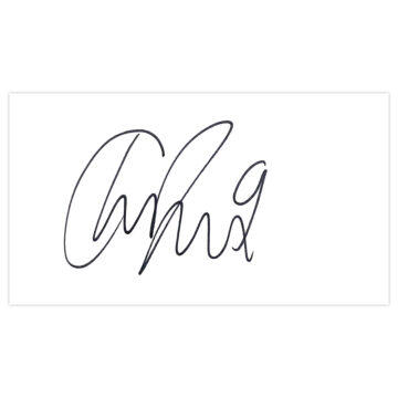 Signed Chris Brown White Card - Preston North End Autograph