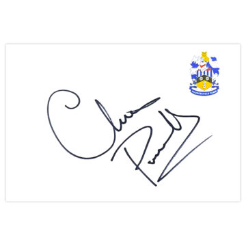 Signed Chris Powell White Card - Huddersfield Town Autograph