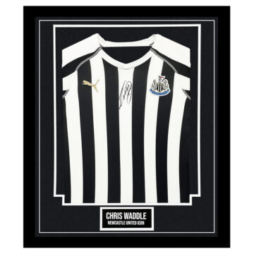 Signed Chris Waddle Framed Shirt - Newcastle United Icon