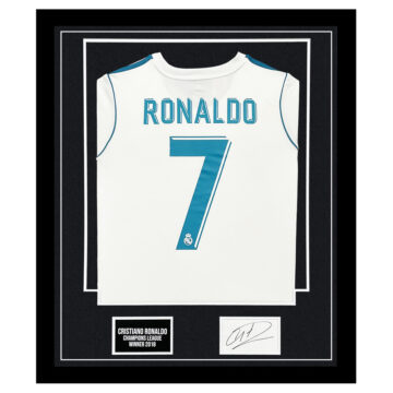 Signed Cristiano Ronaldo Framed Display Shirt - UCL Winner 2018