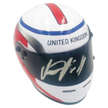 Signed Damon Hill Mini Helmet - Formula 1 World Champion