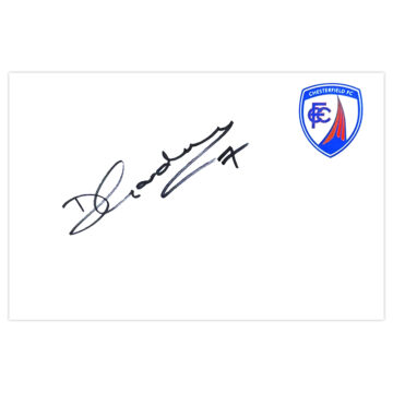 Signed Dan Gardner White Card - Chesterfield Town Autograph