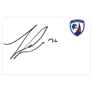 Signed Daniel Johnson White Card - Chesterfield Autograph