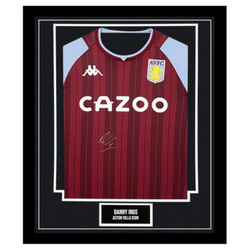 Signed Danny Ings Framed Shirt – Aston Villa FC Icon