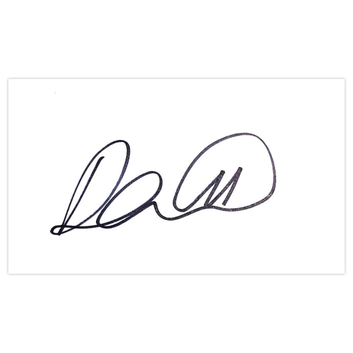 Signed Danny Ward White Card - Leicester City Autograph