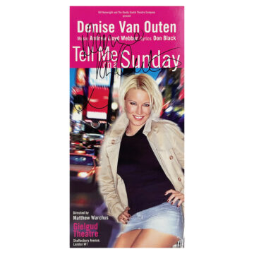 Signed Denise van Outen Flyer - Tell Me On A Sunday Autograph