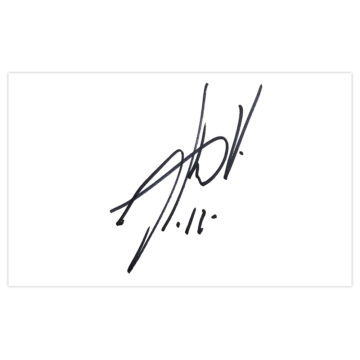 Signed Didac Vila White Card - Espanyol Icon Autograph