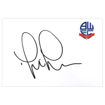 Signed Dougie Freedman White Card - Bolton Wanderers Autograph