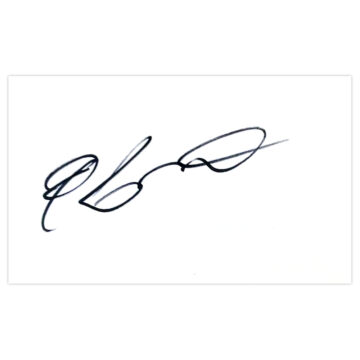 Signed Elano White Card - Brazil Autograph