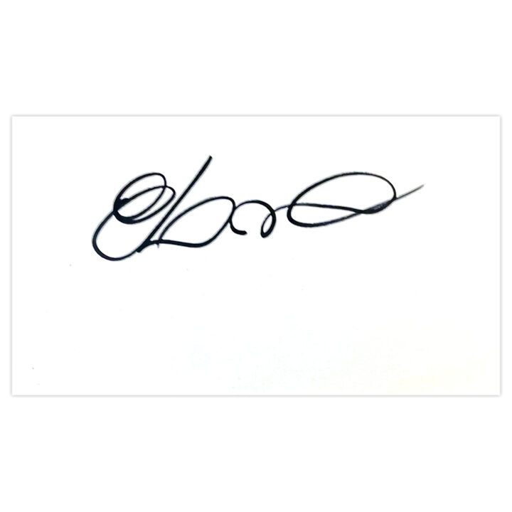 Signed Elano White Card - Manchester City Autograph