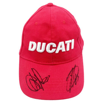 Signed Enea Bastianini & Francesco Bagnaia Cap - Ducati MotoGP Autograph