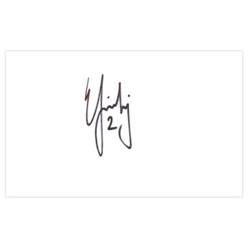 Signed Eric Lichaj White Card - Aston Villa Autograph