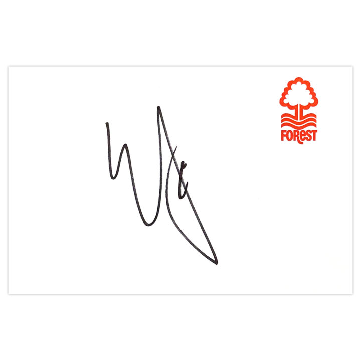 Signed Eric Lichaj White Card - Nottingham Forest Autograph