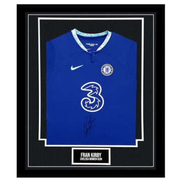 Signed Fran Kirby Framed Shirt - Chelsea Women Icon