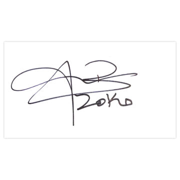 Signed Francois Zoko White Card - Yeovil Town Autograph