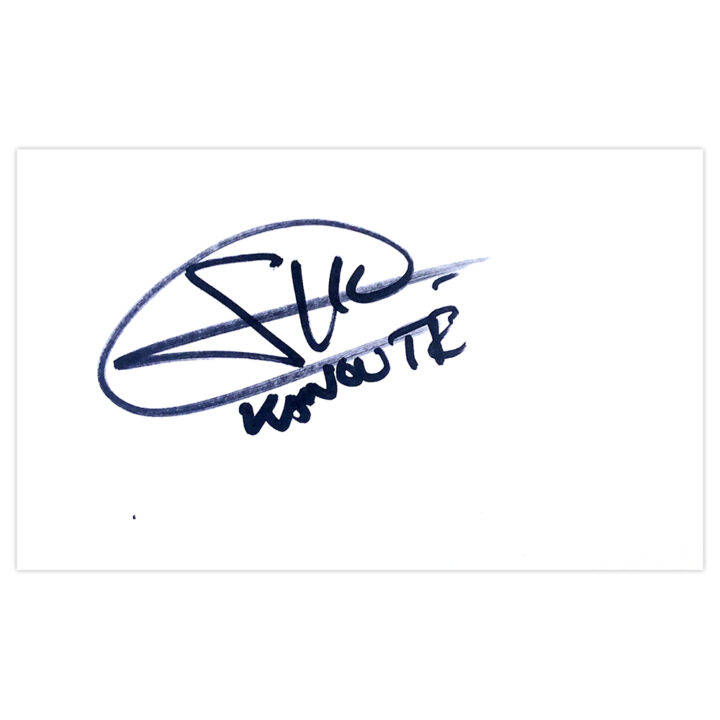 Signed Frederic Kanoute White Card - Tottenham Hotspur Autograph