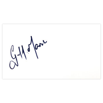 Signed Geoff Marsh White Card - Australia Cricket Autograph