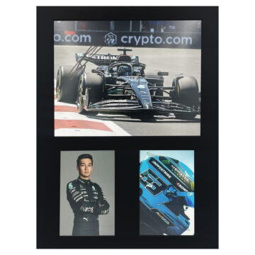 Signed George Russell Photo Display - 16x12 Mercedes Icon