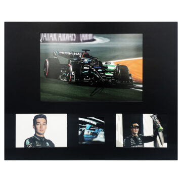 Signed George Russell Photo Display - 20x16 Mercedes Icon