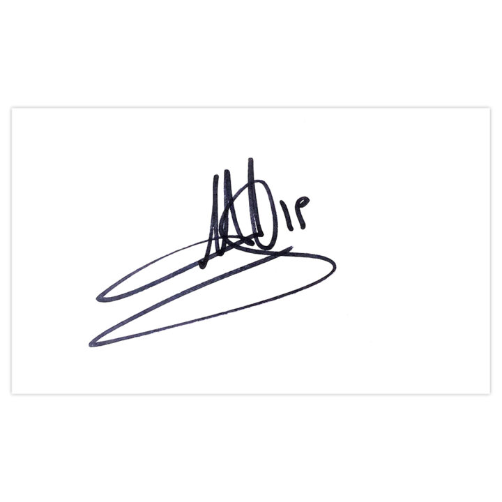 Signed Giuseppe Favalli White Card - Lazio Autograph