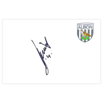 Signed Goran Popov White Card - West Bromwich Albion Autograph