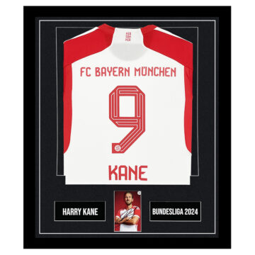 Signed Harry Kane Framed Display Bayern Munich Shirt - Bundesliga 2024