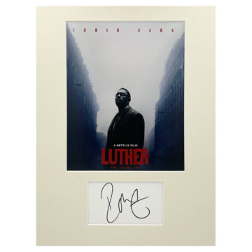 Signed Idris Elba Photo Display - 16x12 Luther Autograph