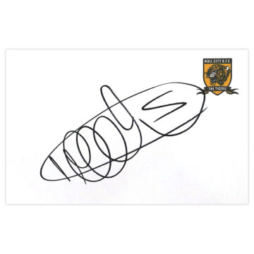 Signed James Chester White Card - Hull City Icon Autograph