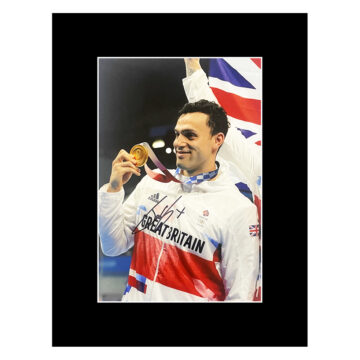 Signed James Guy Photo Display - 16x12 Olympic Champion