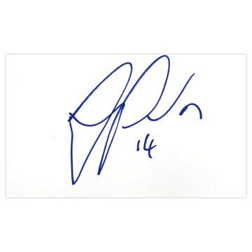 Signed James Perch White Card - Nottingham Forest Autograph