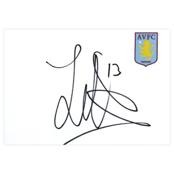 Signed Jed Steer White Card - Aston Villa Autograph