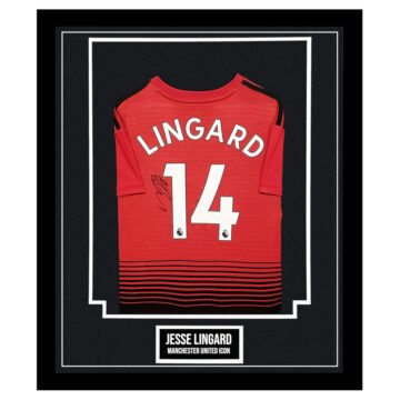 Signed Jesse Lingard Framed Shirt - Manchester United Icon