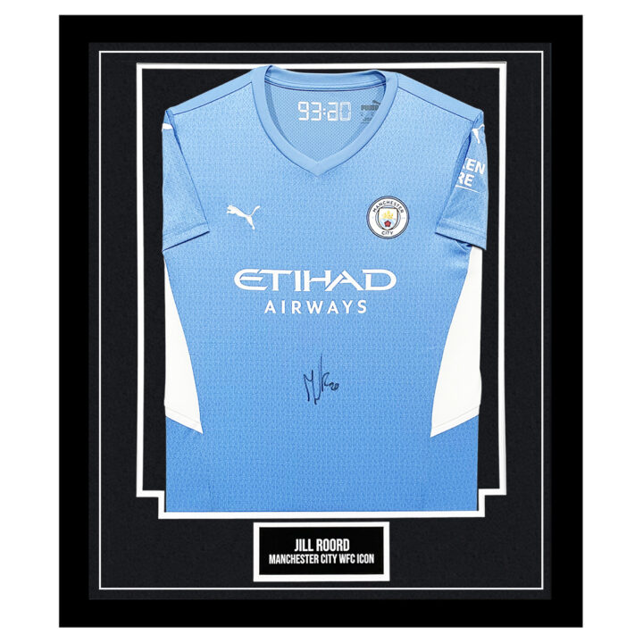 Signed Jill Roord Framed Shirt - Manchester City W.F.C. Icon