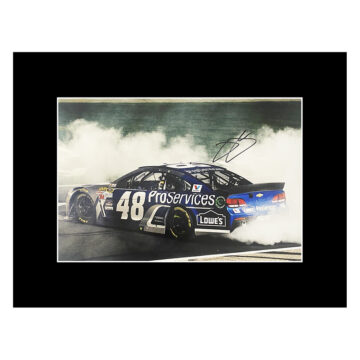 Signed Jimmie Johnson Photo Display - 16x12 NASCAR Autograph