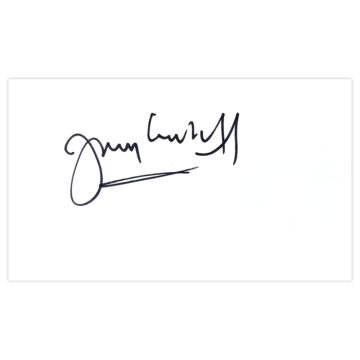 Signed Jimmy Greenhoff White Card - Birmingham City Autograph