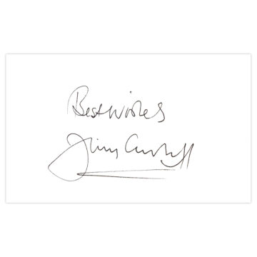 Signed Jimmy Greenhoff White Card - Leeds United Autograph