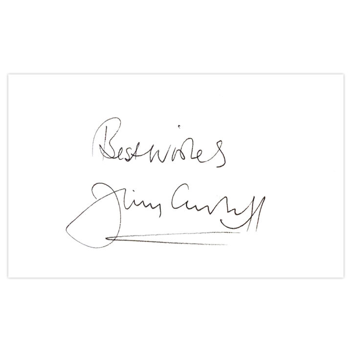 Signed Jimmy Greenhoff White Card - Leeds United Autograph