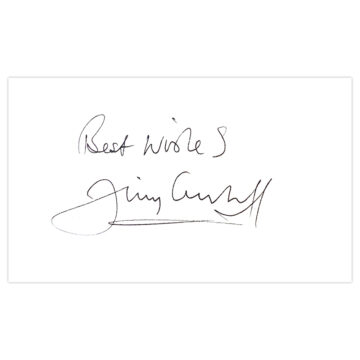 Signed Jimmy Greenhoff White Card - Leeds United FC Autograph