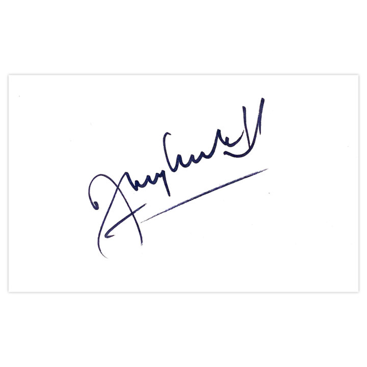 Signed Jimmy Greenhoff White Card - Manchester United FC Autograph