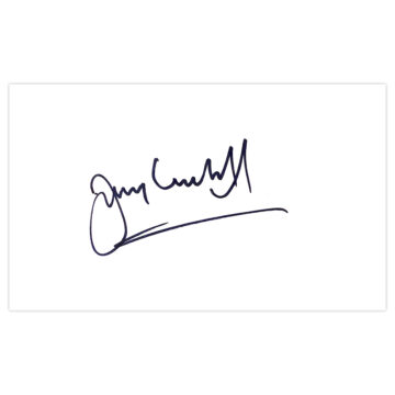 Signed Jimmy Greenhoff White Card - Stoke City Autograph