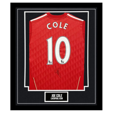 Signed Joe Cole Framed Shirt - Liverpool Icon